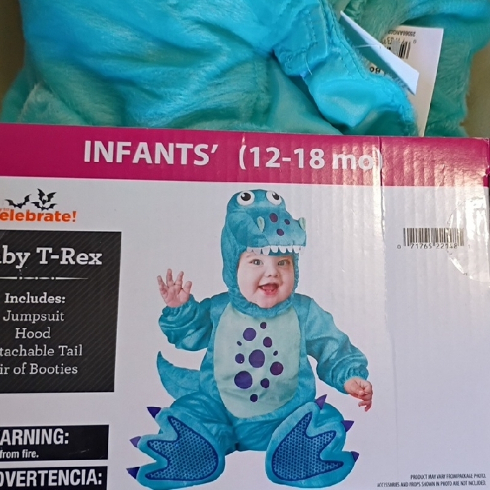 Infant Blue Dinosaur Costume
